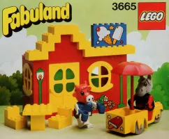 Set LEGO Fabuland 3665 Harry Horse and Clara Cow's Ice Cream Shoppe