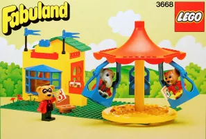 Set LEGO Fabuland 3668 Merry-Go-Round with Ticket Booth