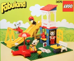 Set LEGO Fabuland 3676 Cathy Cat's Fun Park