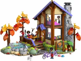 Set LEGO Friends 42705 La cabane chaleureuse dans la forêt