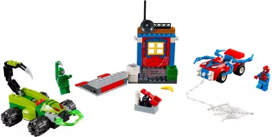 Set LEGO Juniors 10754 Spider-Man vs. Scorpion Street Showdown