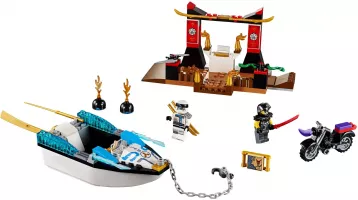 Set LEGO Juniors 10755 Zane's Ninja Boat Pursuit