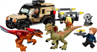 Set LEGO Jurassic World 76951 Pyroraptor & Dilophosaurus Transport
