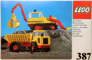 Set  LEGO LEGOLAND 387 Excavator and Dumper