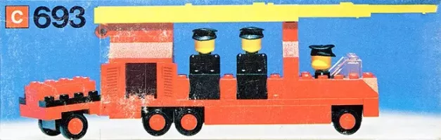 Set  LEGO LEGOLAND 693 Fire engine with firemen