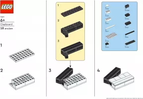 Set LEGO Promotionnel CLAPBOARD LEGO Lates Clapboard