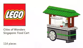 Set LEGO Promotionnel COWS Cities of Wonders - Singapore: Food Cart