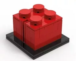 Set LEGO Promotionnel REDBRICK Buildable 2 x 2 Red Brick