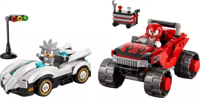 Set LEGO Sonic le hérisson 77118 La voiture de Silver contre le Monster Truck de Knuckles