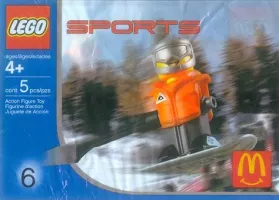 Set LEGO Sports 7922 Snowboarder, Orange Vest