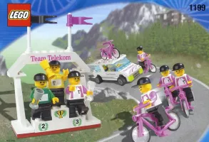 Set LEGO Town 1199 Telekom Race Cyclists and Winners' Podium