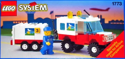 Set LEGO Town 1773 Airline Maintenance Vehicle with Trailer