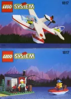 Set LEGO Town 1817 Sea Plane with Hut and Boat