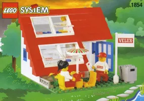 Set LEGO Town 1854 House with Roof-Windows