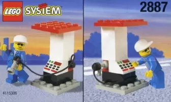 Set LEGO Town 2887 Petrol Station Attendant and Pump