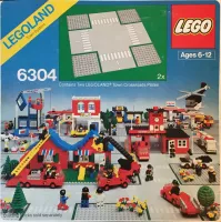 Set LEGO Town 6304 Road Plates, Cross