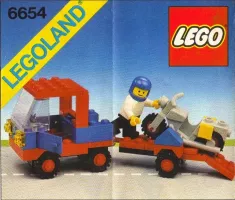 Set LEGO Town 6654 Motorcycle Transport