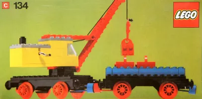 Set  LEGO Trains 134 Mobile Crane and Wagon