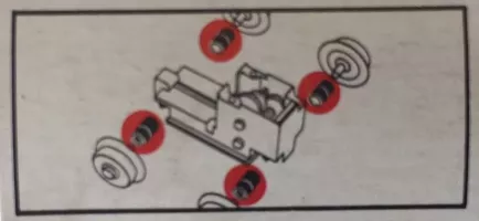 Set  LEGO Trains 705 Motor Bushings