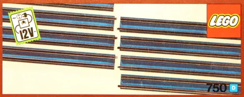 Set  LEGO Trains 750 8 Straight 12V Conducting Rails