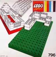 Set  LEGO Universal Building Set 796 2 Large Baseplates, Green/Yellow