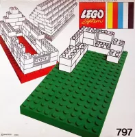 Set  LEGO Universal Building Set 797 2 Large Baseplates, Grey/White
