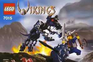 Set LEGO Vikings 7015 Viking Warrior challenges the Fenris Wolf
